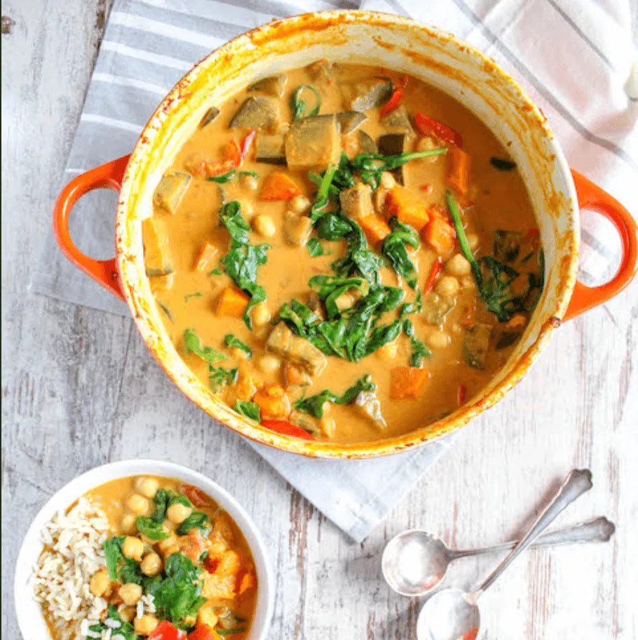 Aubergine and Squash Curry
