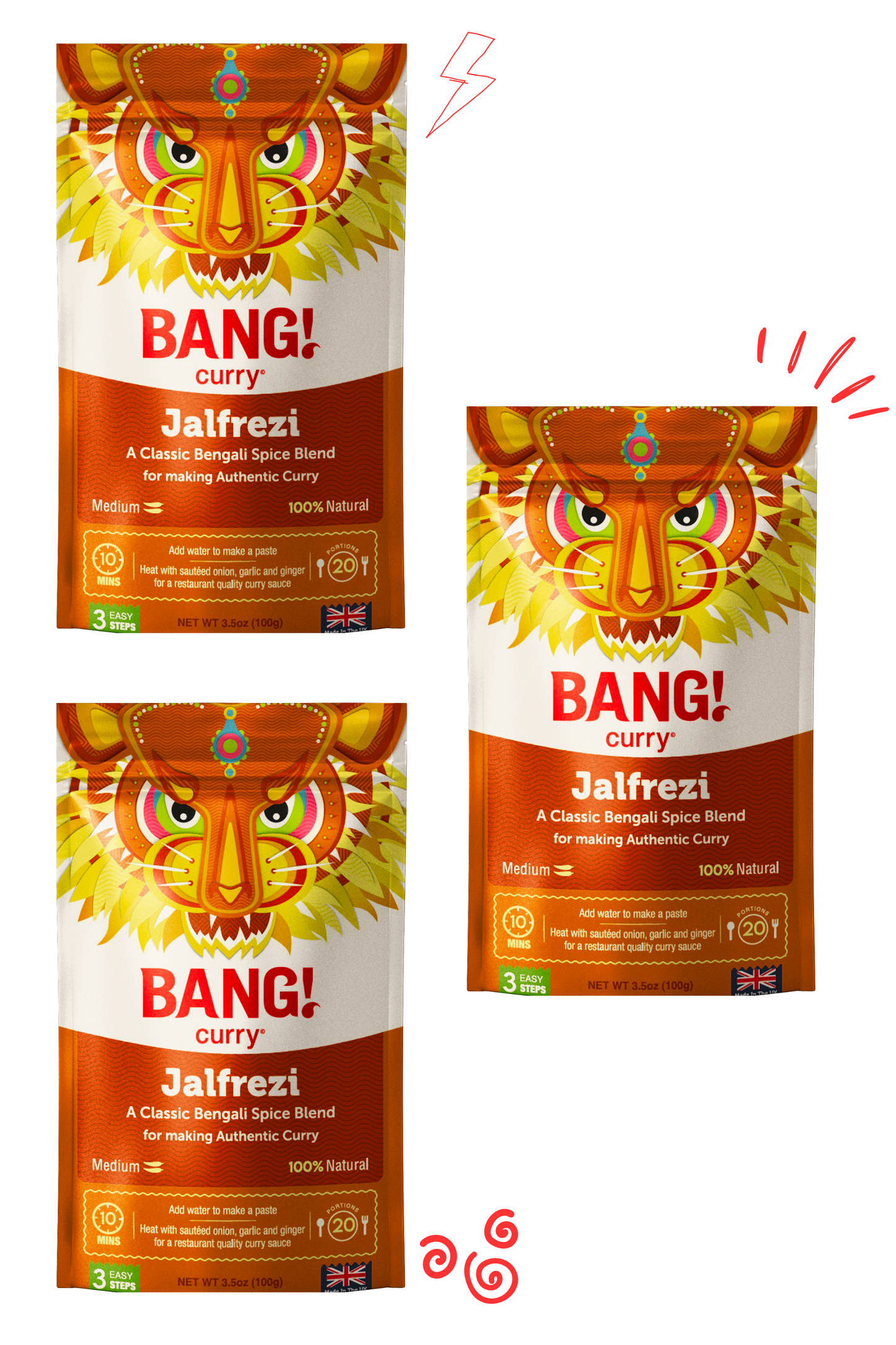 3 X 100g Jalfrezi Bundle