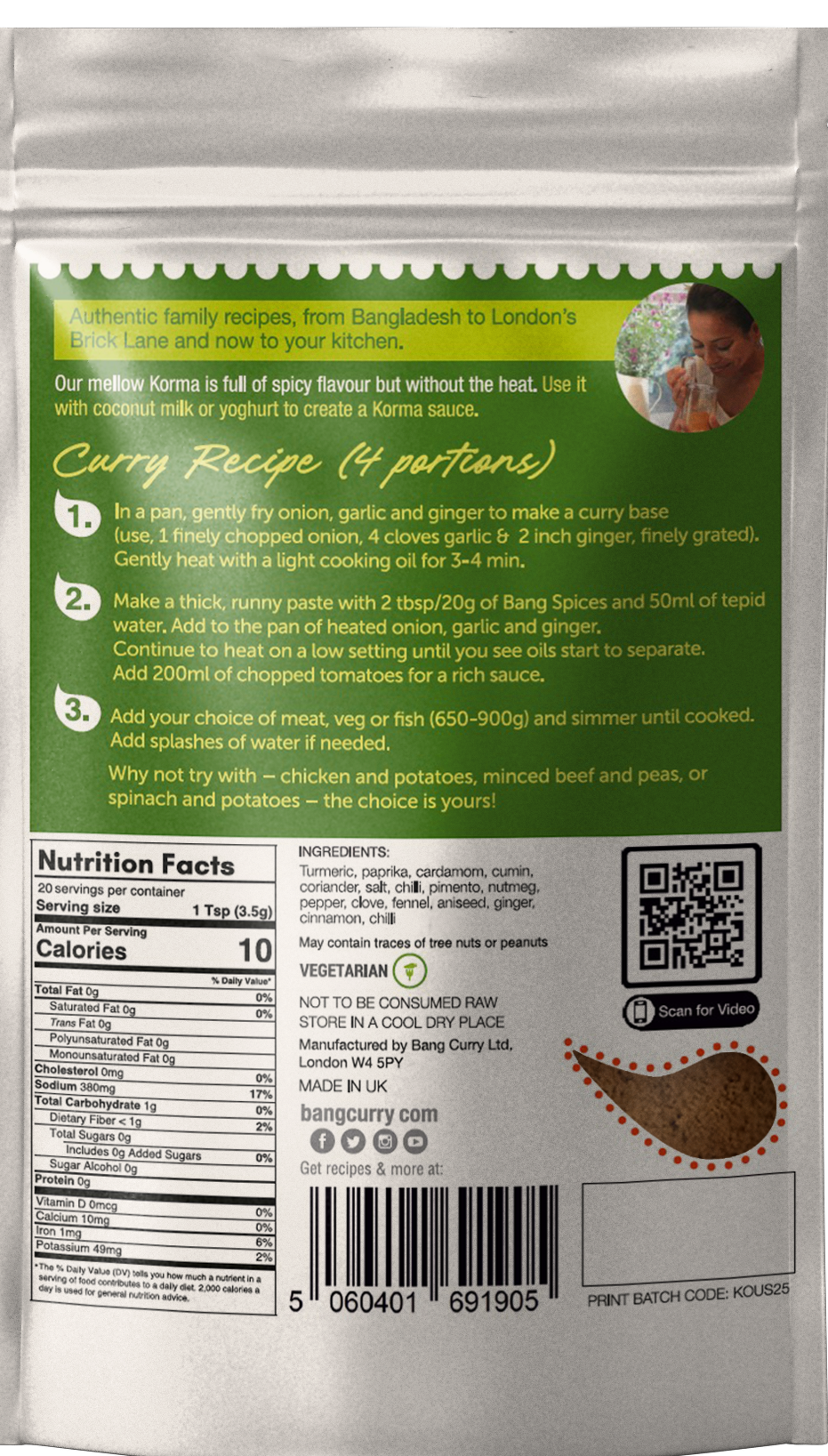 Korma  – 100g Pouch